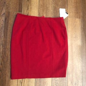 NWT DONCASTER $220 Red Below Knee SKIRT